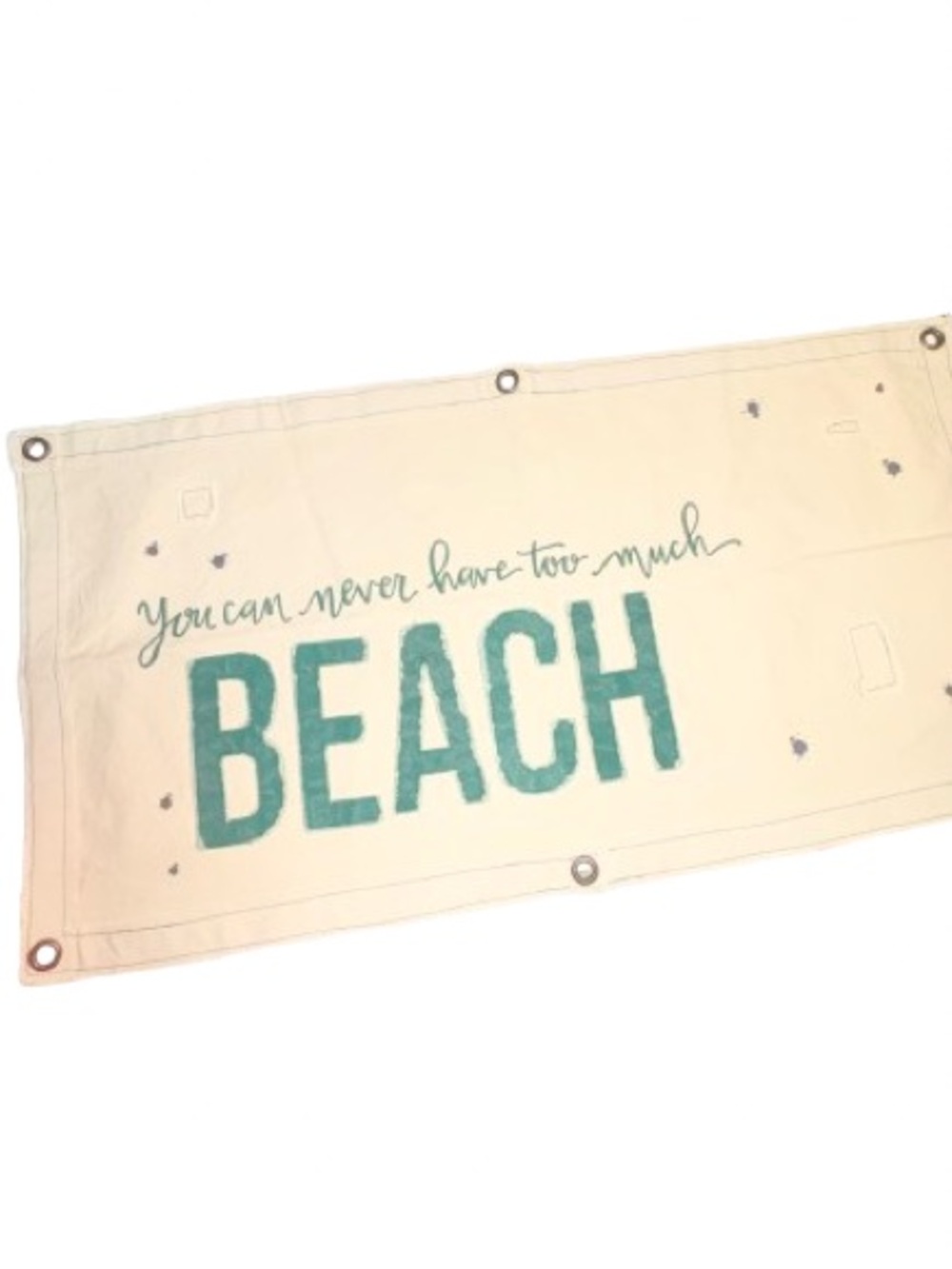 Starboard Home "You Can Never Have Too Much Beach" canvas wall banner 21” 41” - Picture 3 of 11